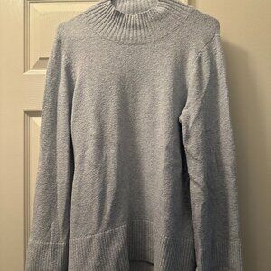Loft Brand light blue sweater - Bell sleeves - Mock turtleneck